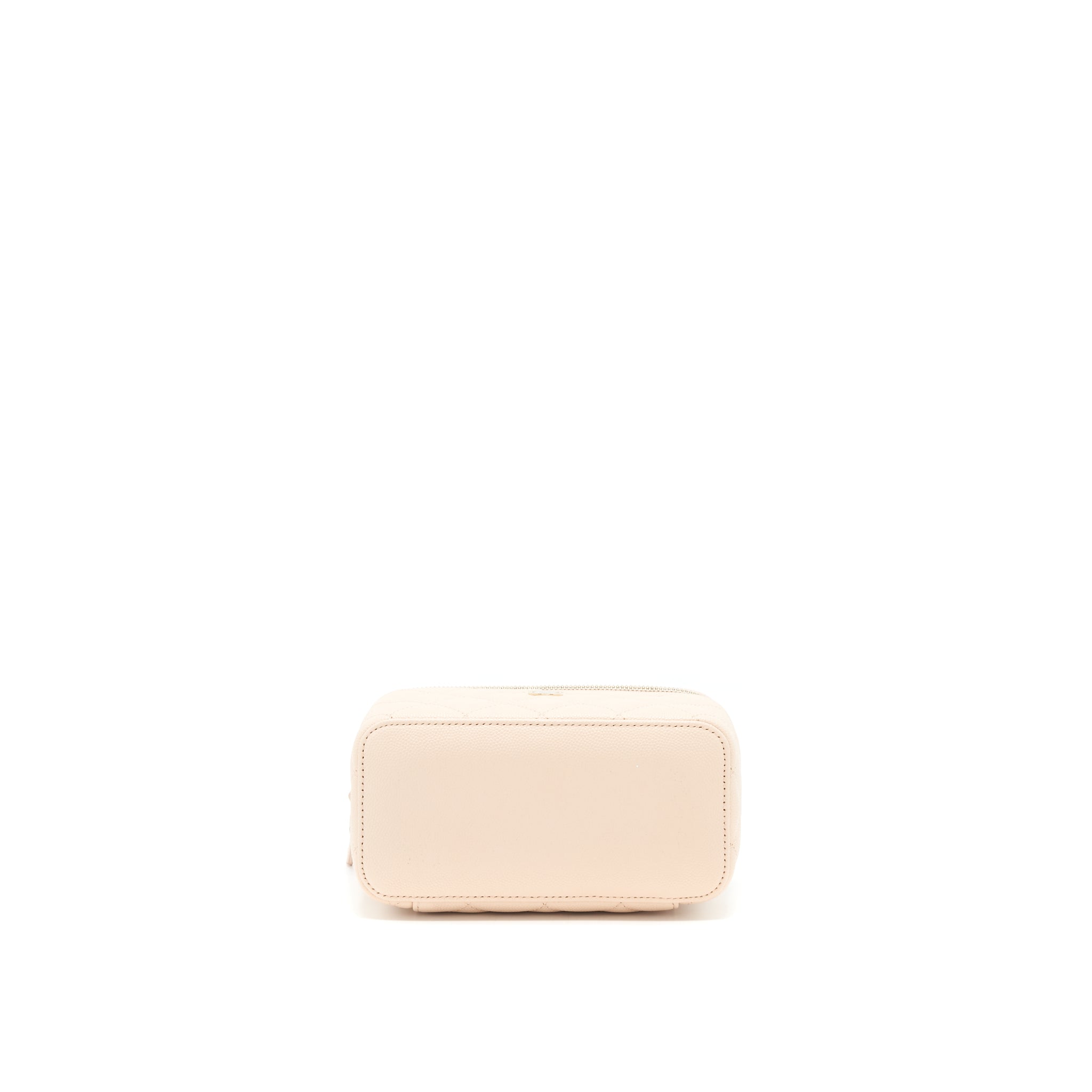 CHANEL 22C LONG VANITY WITH CHAIN CAVIAR LIGHT BEIGE LGHW