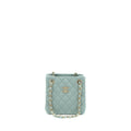 CHANEL 23C MINI BUCKET CAVIAR LIGHT GREY LGHW (MICROCHIP)
