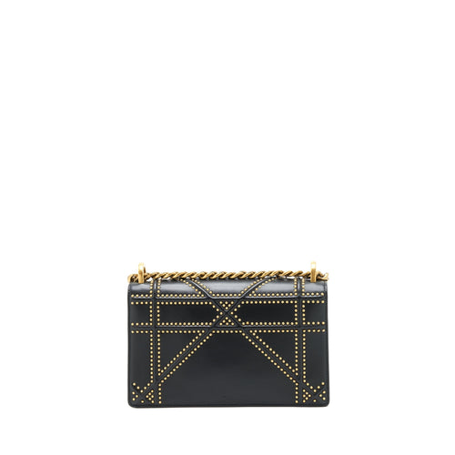 DIOR SMALL STUDDED DIORAMA BLACK GHW