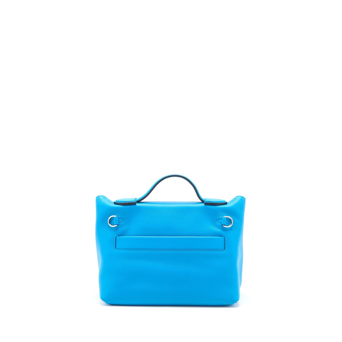 Hermes mini 24/24 2424-21 Bag Evercolor/Swift 0F Blue Frida SHW