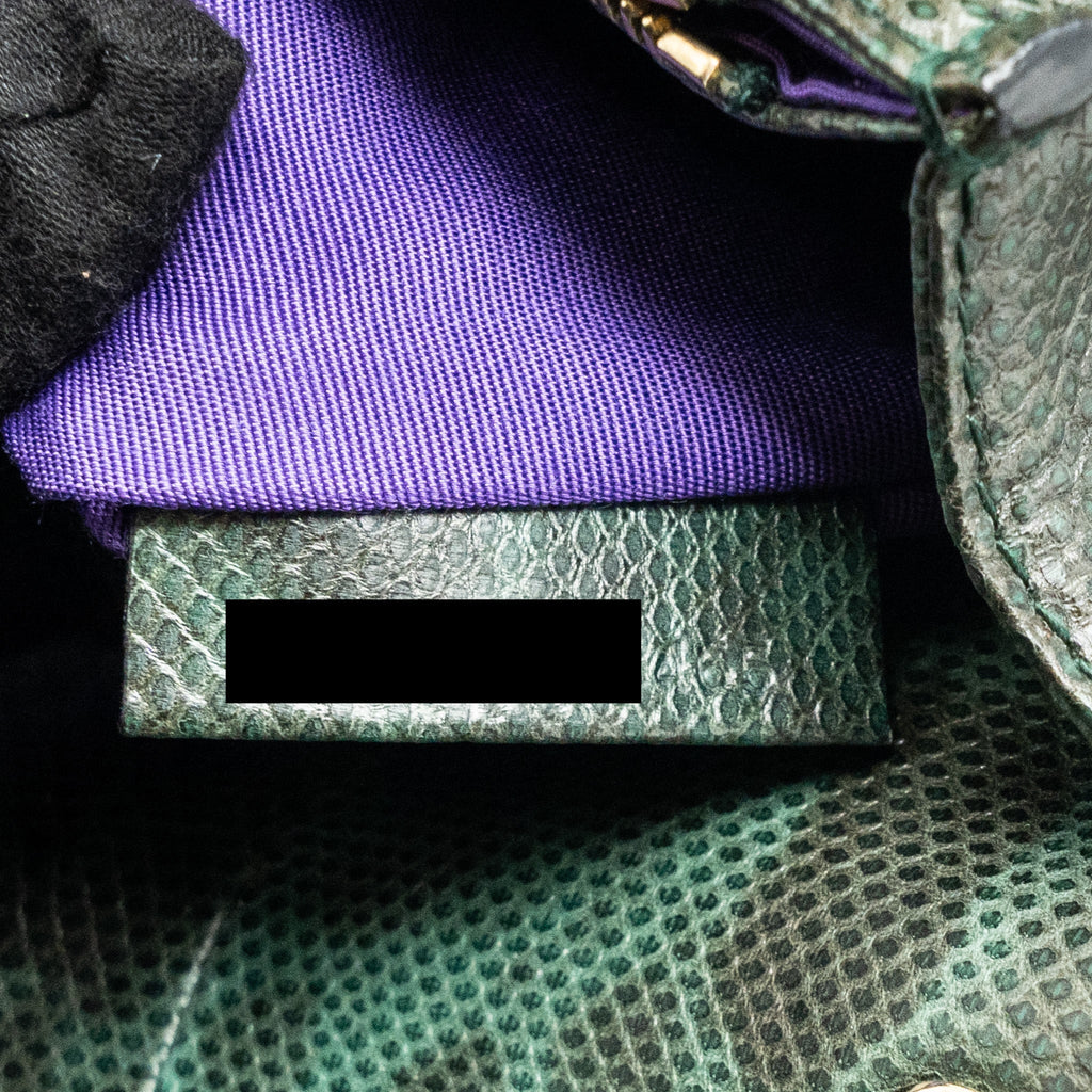 BVLGARI SERPENTI FOREVER FLAP BAG SHINY KARUNG GLACIER GREEN LGHW