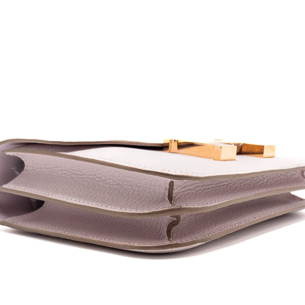 HERMES MINI CONSTANCE CHEVRE MYSORE MAUVE PALE RGHW