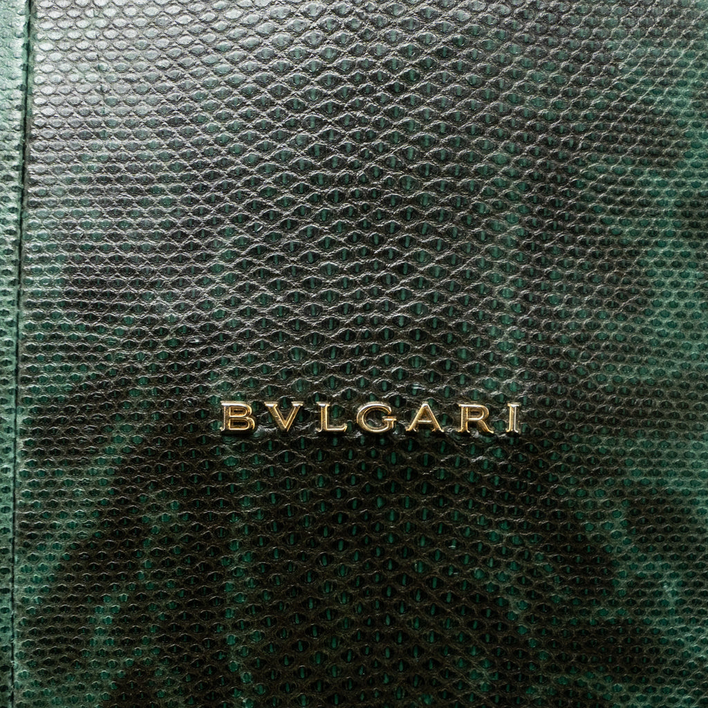 BVLGARI SERPENTI FOREVER FLAP BAG SHINY KARUNG GLACIER GREEN LGHW