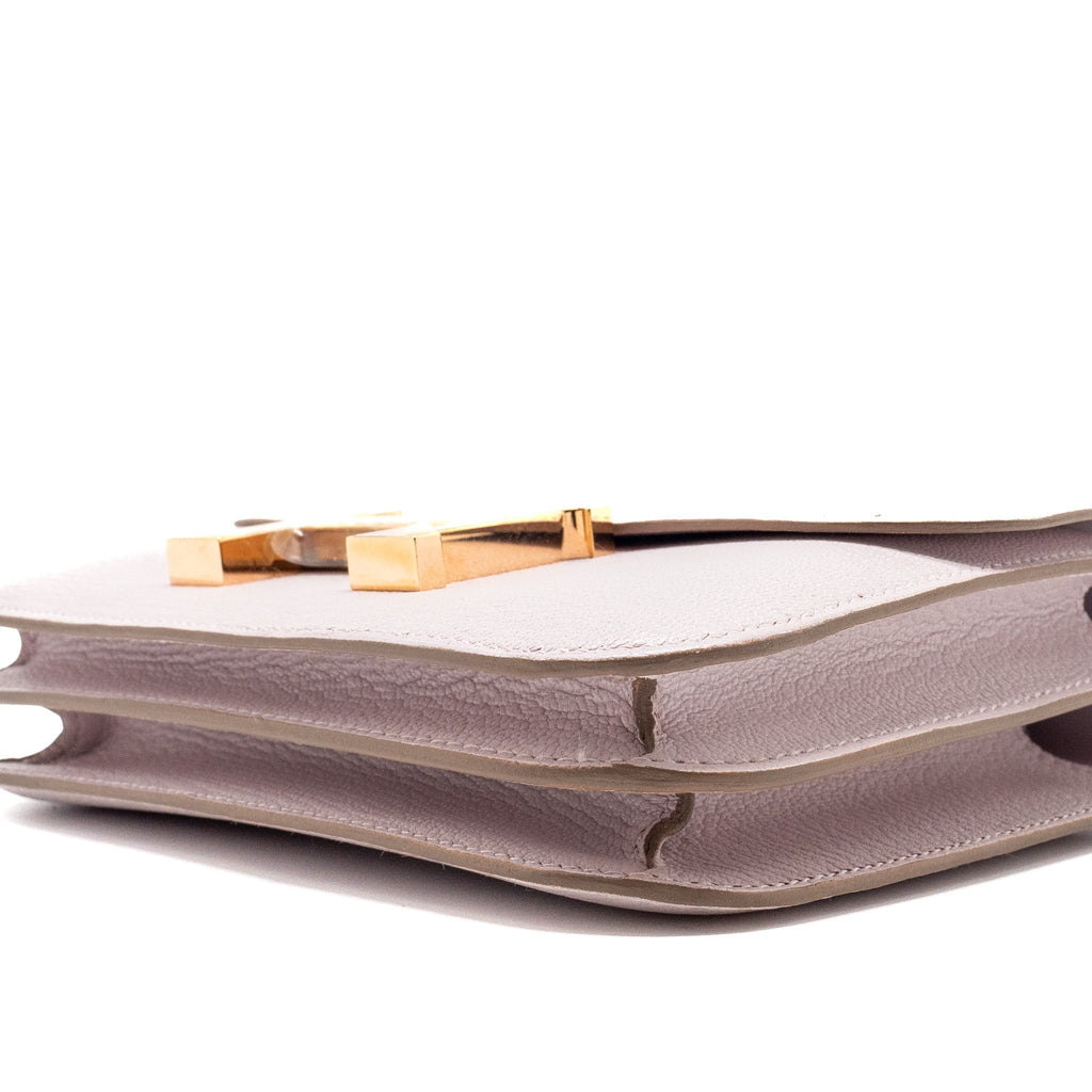 HERMES MINI CONSTANCE CHEVRE MYSORE MAUVE PALE RGHW