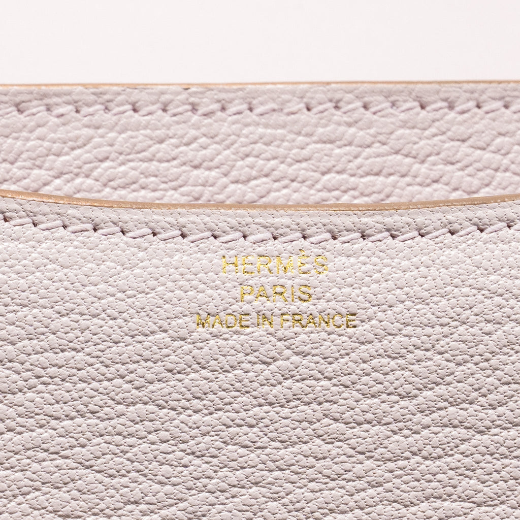 HERMES MINI CONSTANCE CHEVRE MYSORE MAUVE PALE RGHW