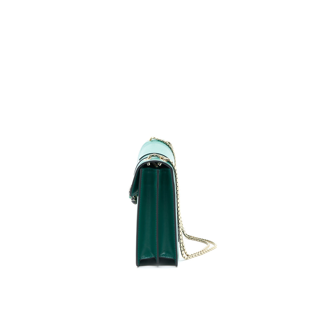 BVLGARI SERPENTI FOREVER SHOULDER BAG CALFSKIN GREEN LGHW