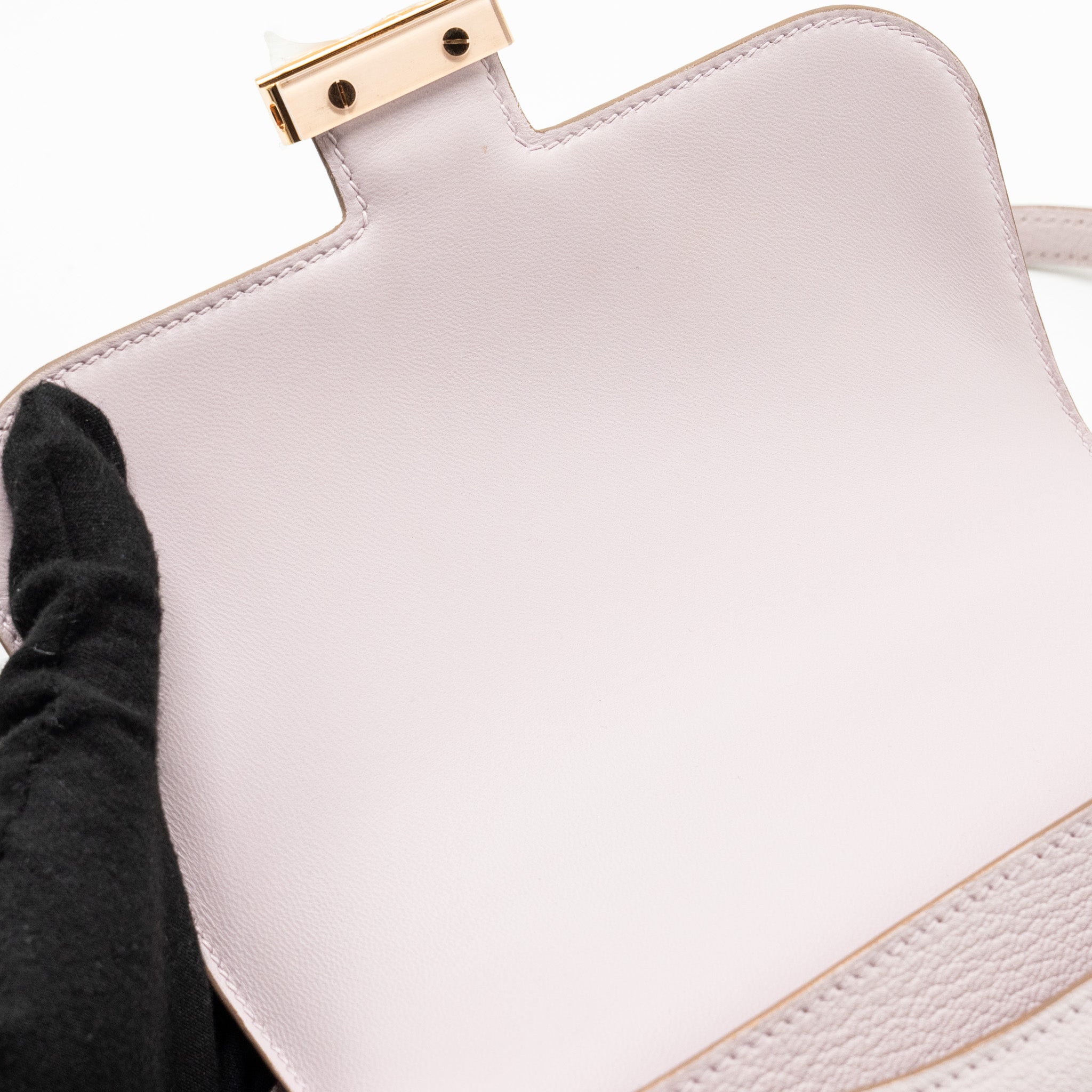 HERMES MINI CONSTANCE CHEVRE MYSORE MAUVE PALE RGHW