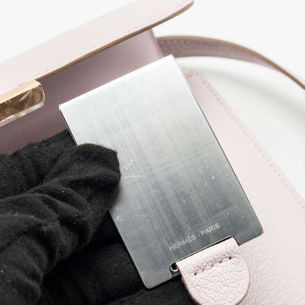 HERMES MINI CONSTANCE CHEVRE MYSORE MAUVE PALE RGHW