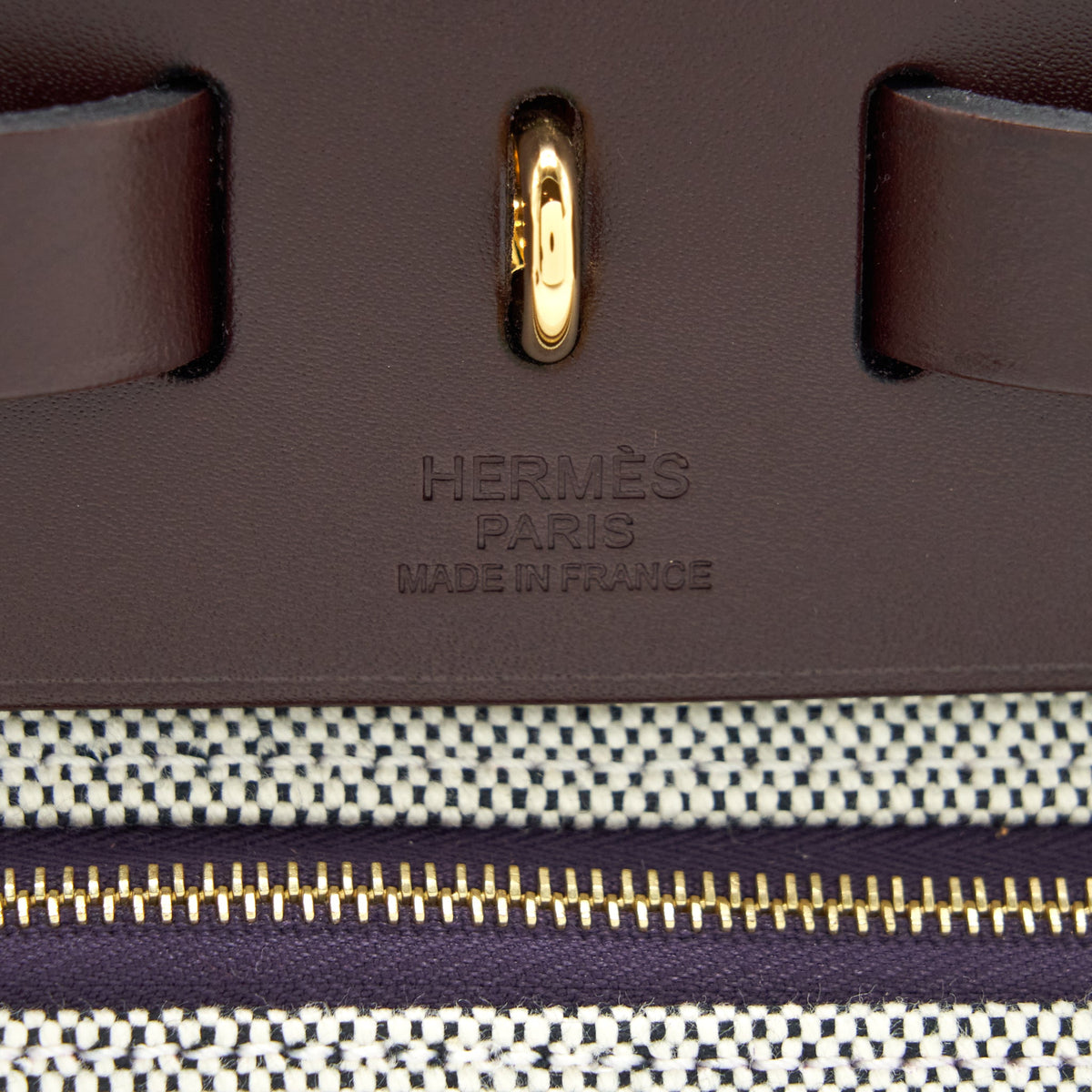 Hermes Herbag 31 Cassis/Ecru/Noir/Rouge Sellier GHW