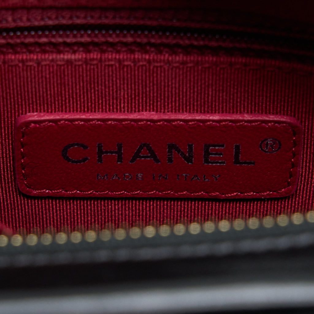 CHANEL CHEVRON SMALL GABRIELLE HOBO BAG BLACK MULTICOLOUR HARDWARE