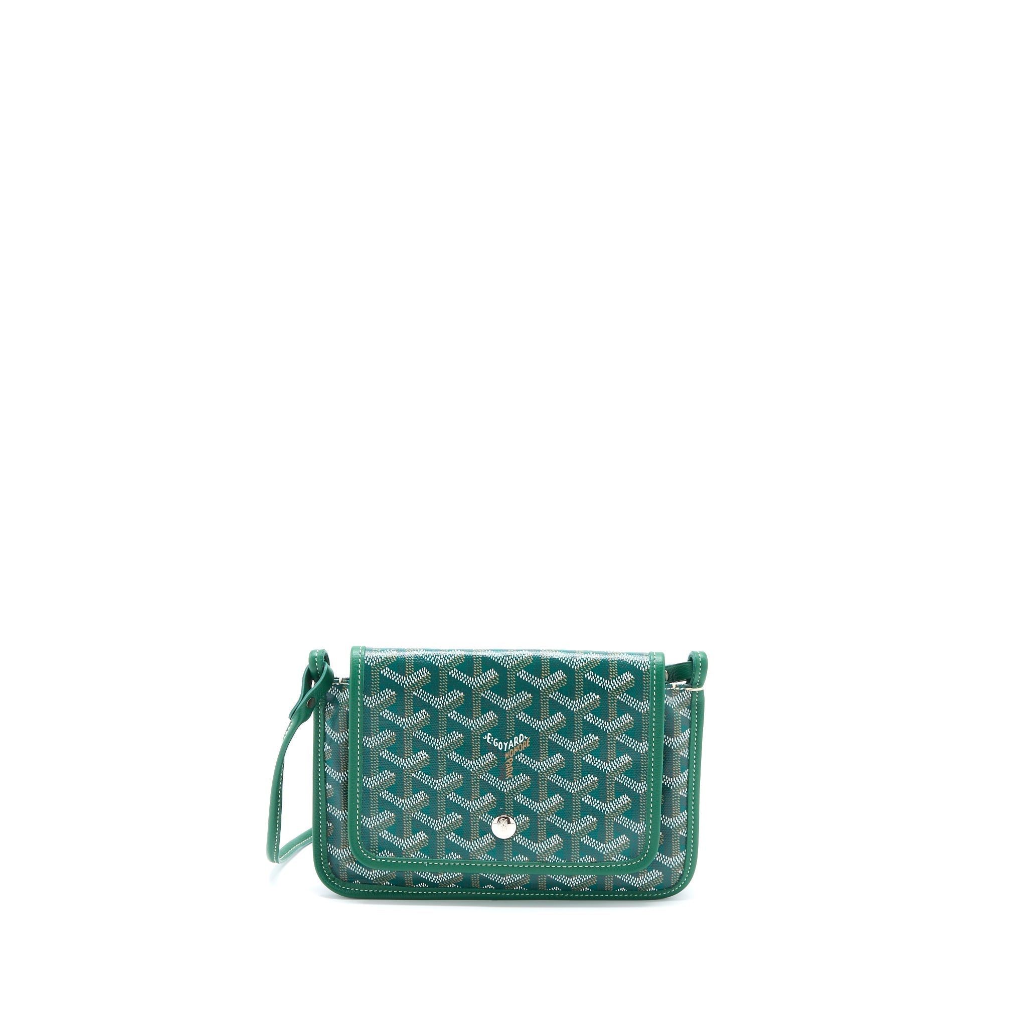 GOYARD POCHETTE PLUMET GOYARDINE CANVAS VERT SHW