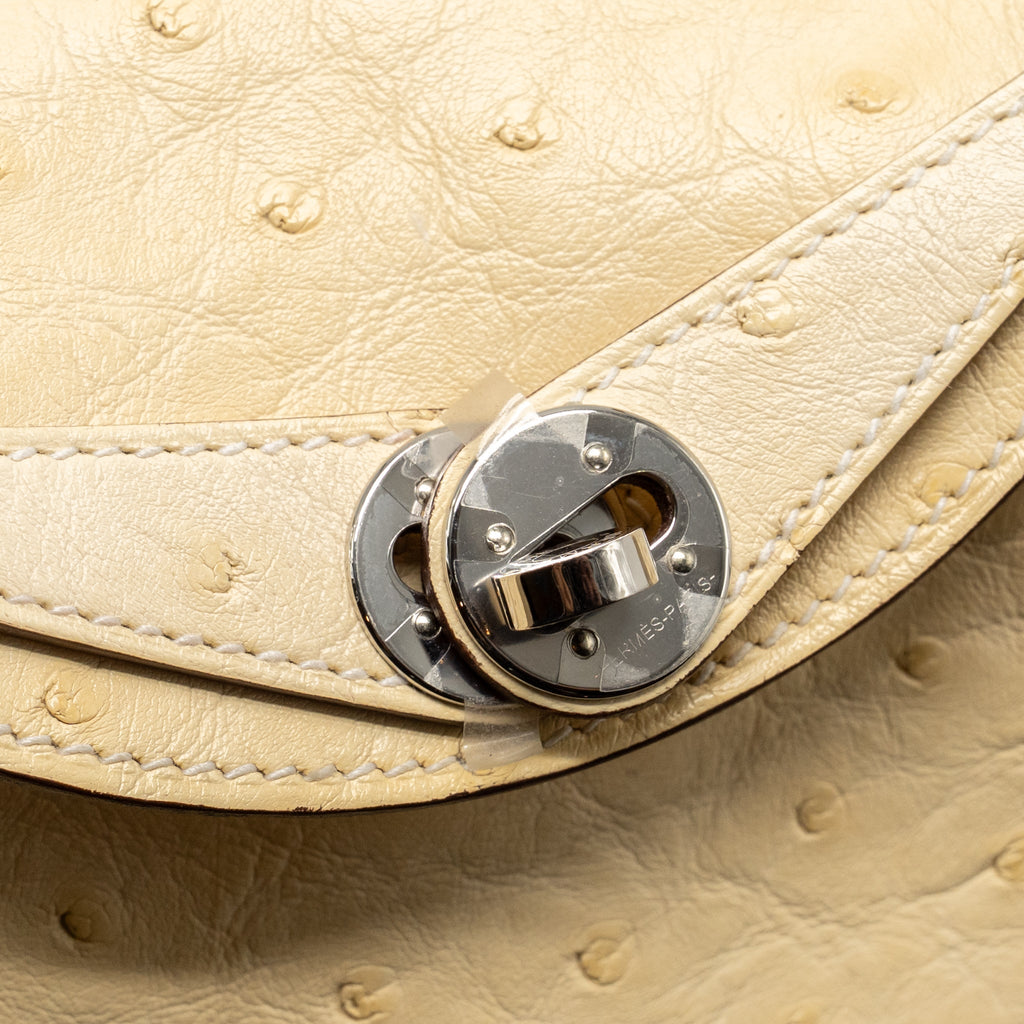 HERMES MINI LINDY OSTRICH NATA SHW