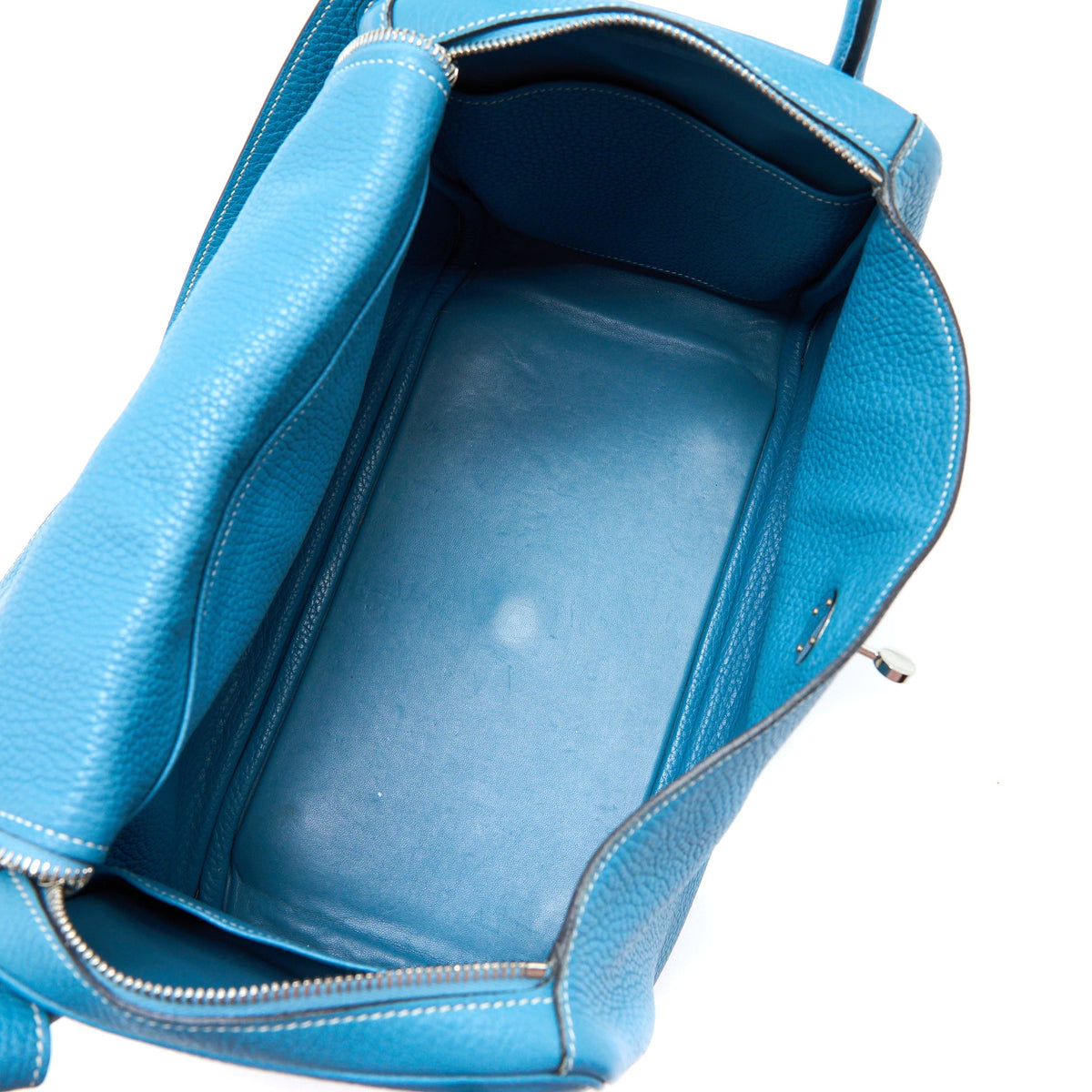 Hermes Lindy 34 Clemence Blue Jeans SHW