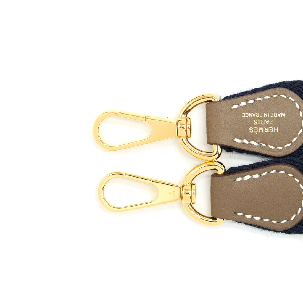 HERMES MINI EVELYNE ETOUPE / INDIGO GHW