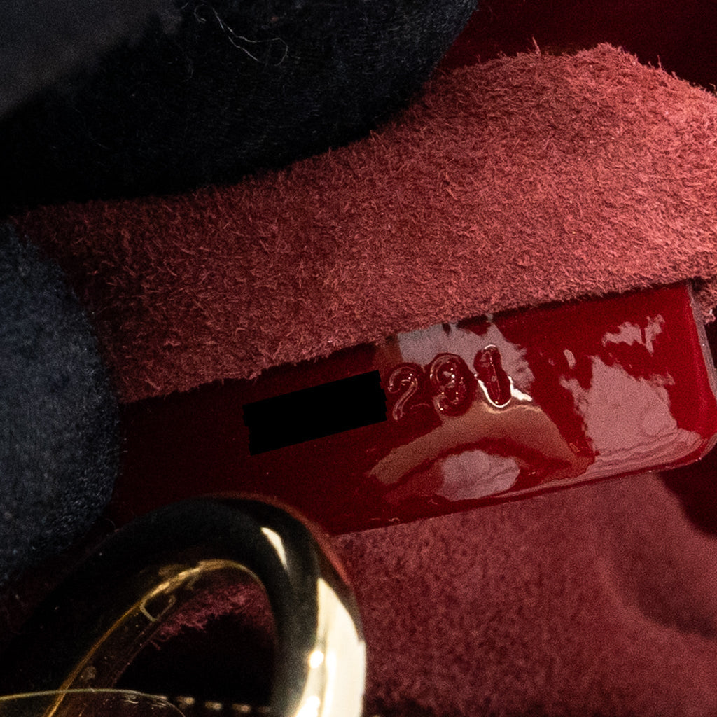 DIOR MINI LADY DIOR PATENT CALFSKIN RED LGHW