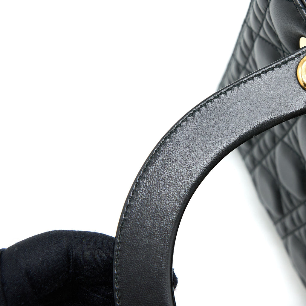 DIOR MEDIUM LADY DIOR LAMBSKIN BLACK GHW