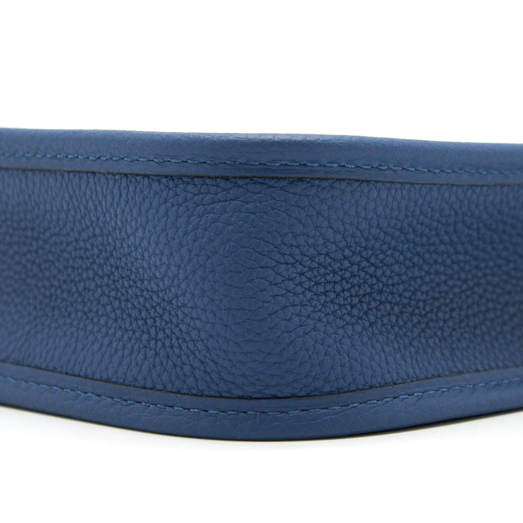 Hermes Mini Evelyne 16 Taurillon Maurice Deep Blue/ Multicolour Strap SHW