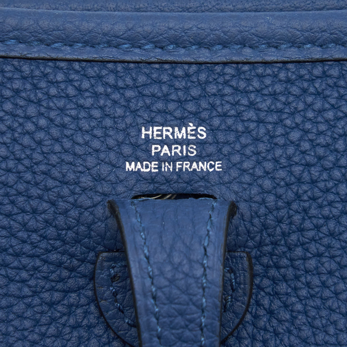 Hermes Mini Evelyne 16 Taurillon Maurice Deep Blue/ Multicolour Strap SHW