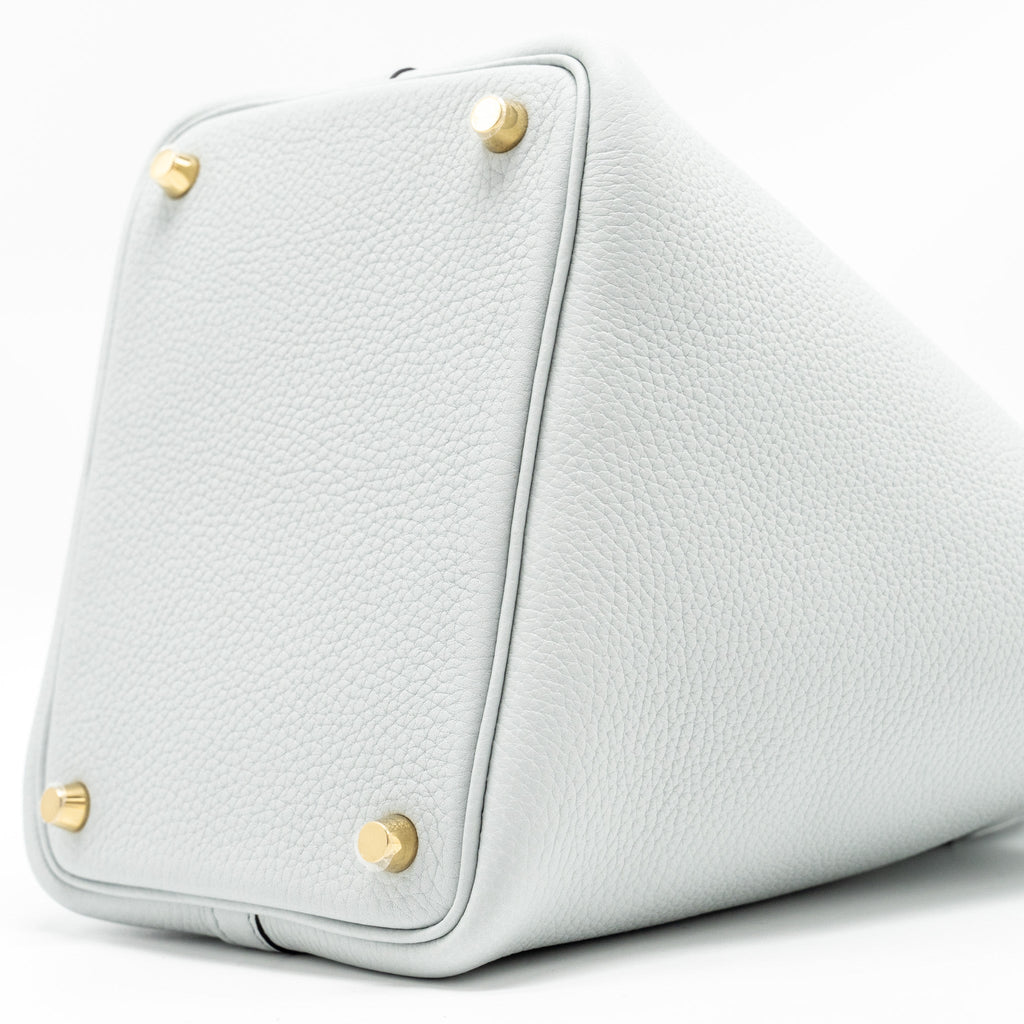 HERMES PICOTIN 18 CLEMENCE BLUE PALE GHW