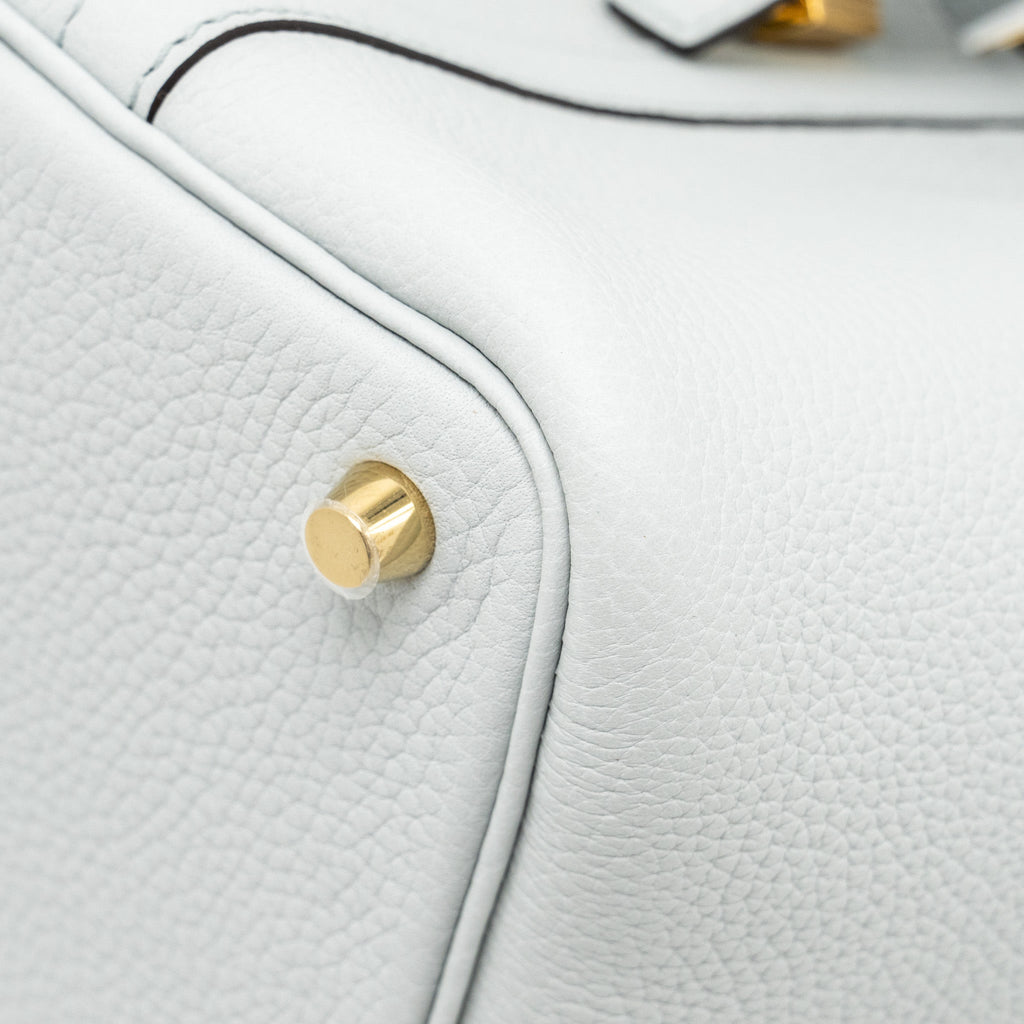 HERMES PICOTIN 18 CLEMENCE BLUE PALE GHW