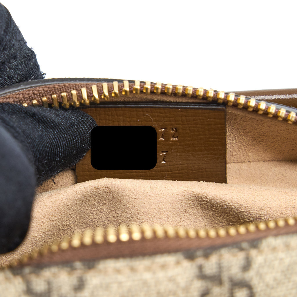 GUCCI MINI BAG INTERLOCKING G IN GG SUPREME CANVAS GHW