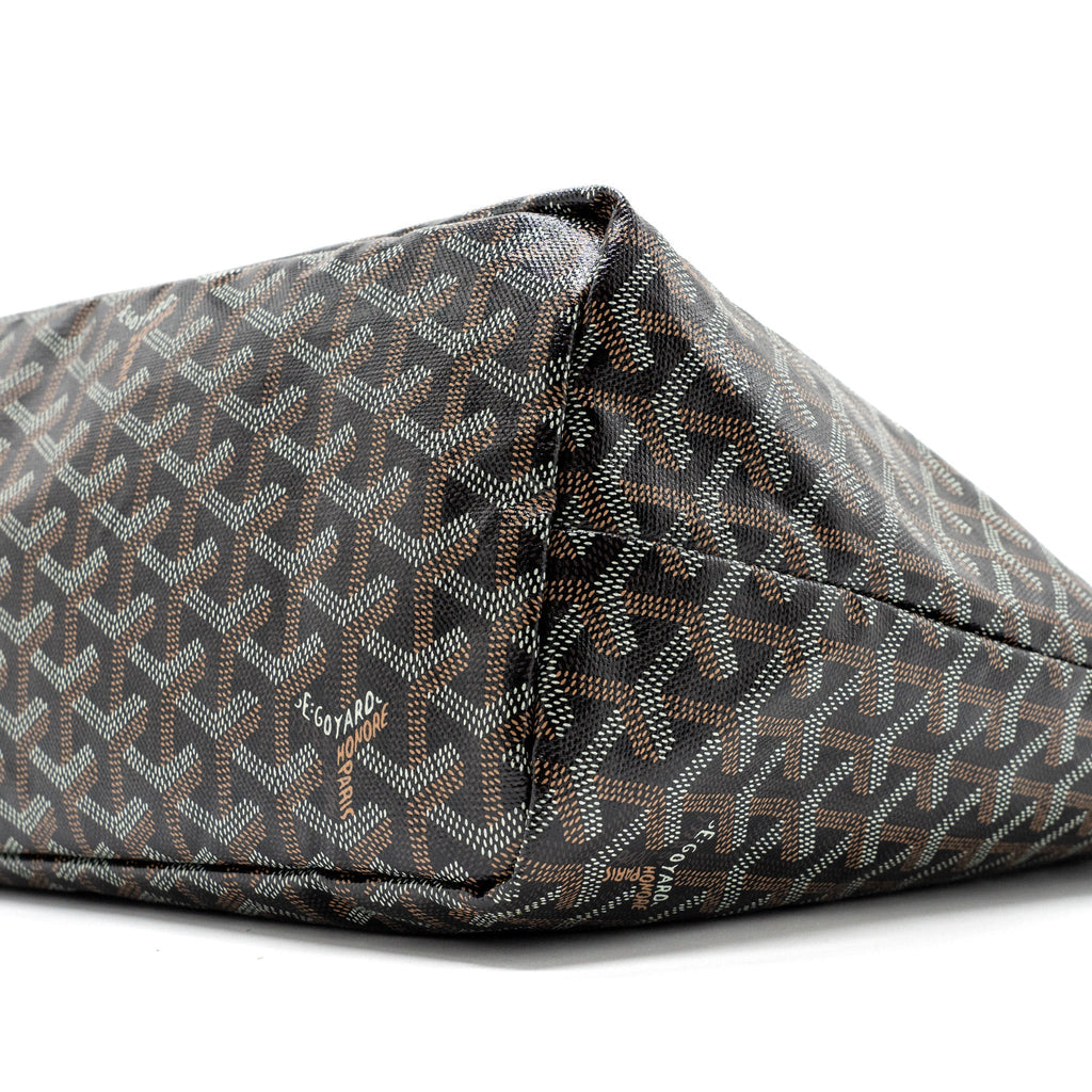 GOYARD SAINT LOUIS PM TOTE BAG GOYARDLINE CANVAS / LEATHER BLACK SHW