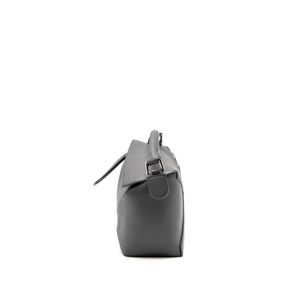 Loewe Small Puzzle Bag Calfskin Dark Grey SHW