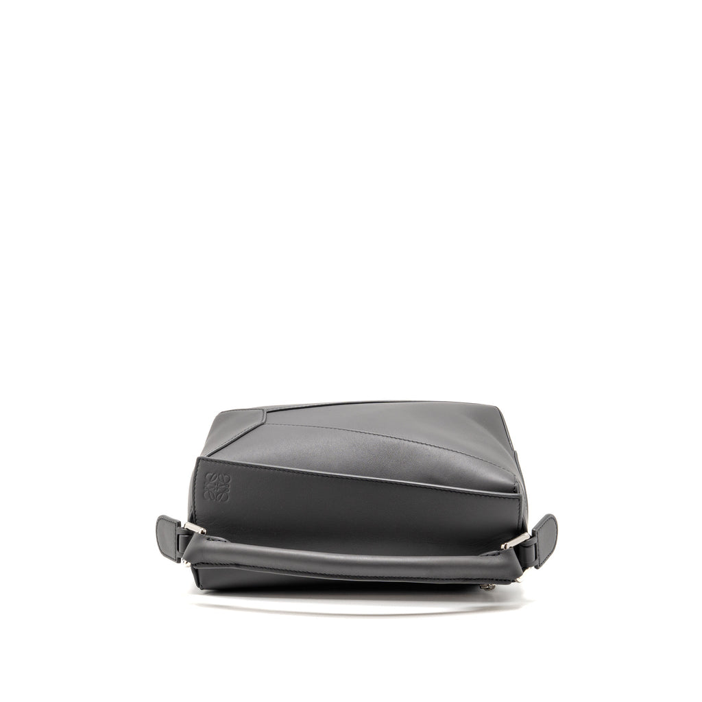 Loewe Small Puzzle Bag Calfskin Dark Grey SHW
