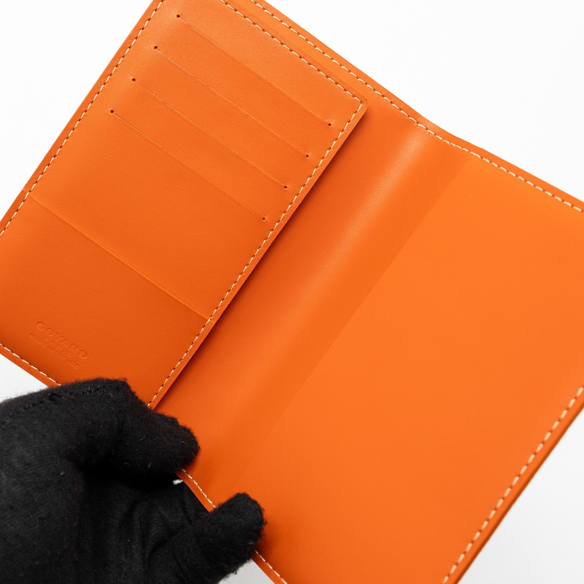 GOYARD PASSPORT HOLDER CANVAS ORANGE