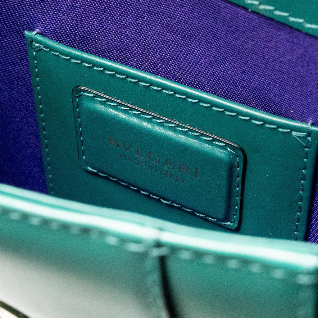 BVLGARI SERPENTI FOREVER CROSSBODY BAG CALFSKIN GREEN LGHW