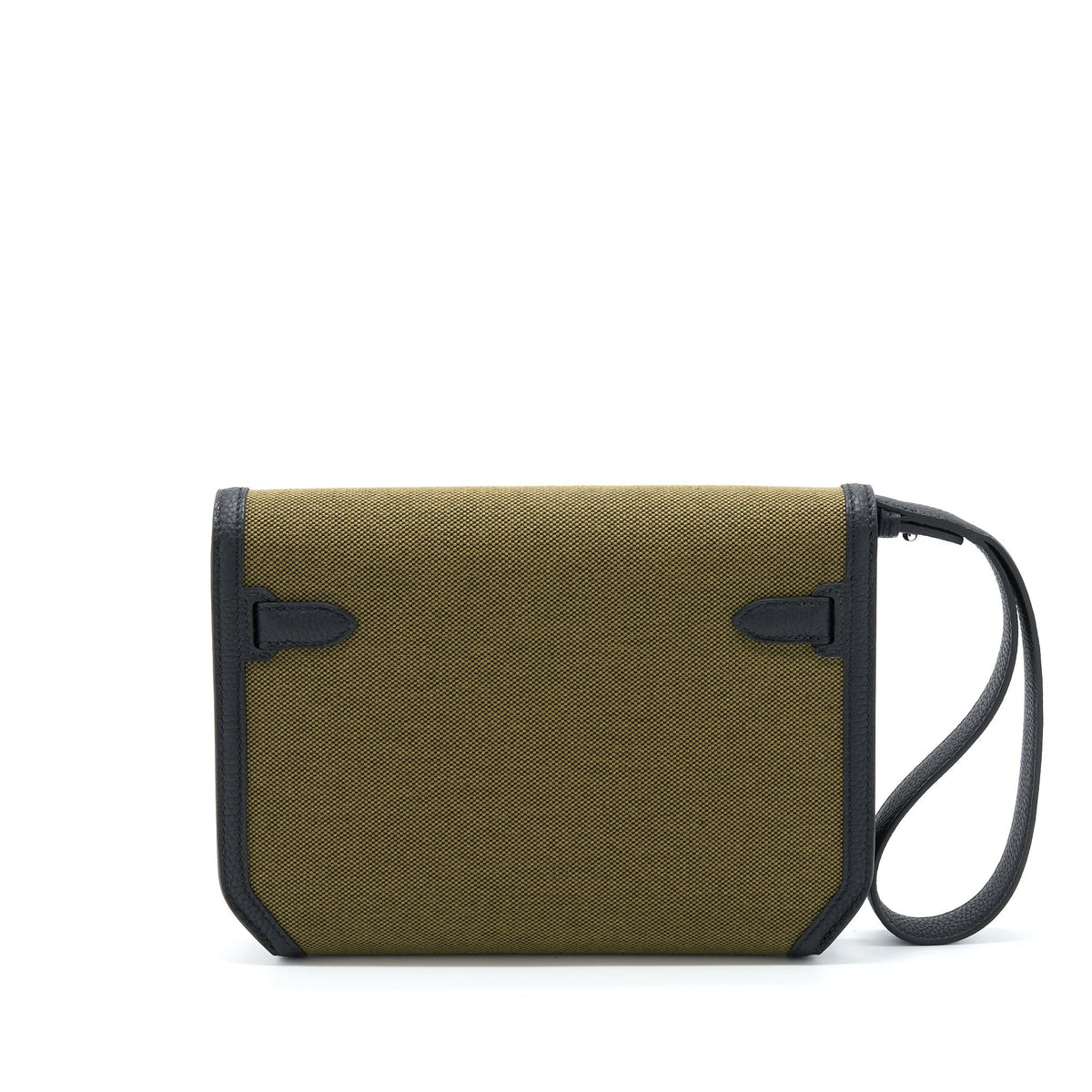 Hermes Pochette Kelly Depeches Canvas And Leather Multicolour SHW