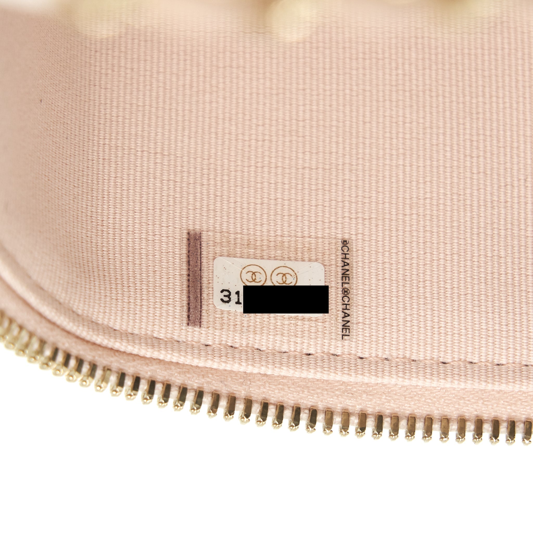 CHANEL 22C LONG VANITY WITH CHAIN CAVIAR LIGHT BEIGE LGHW