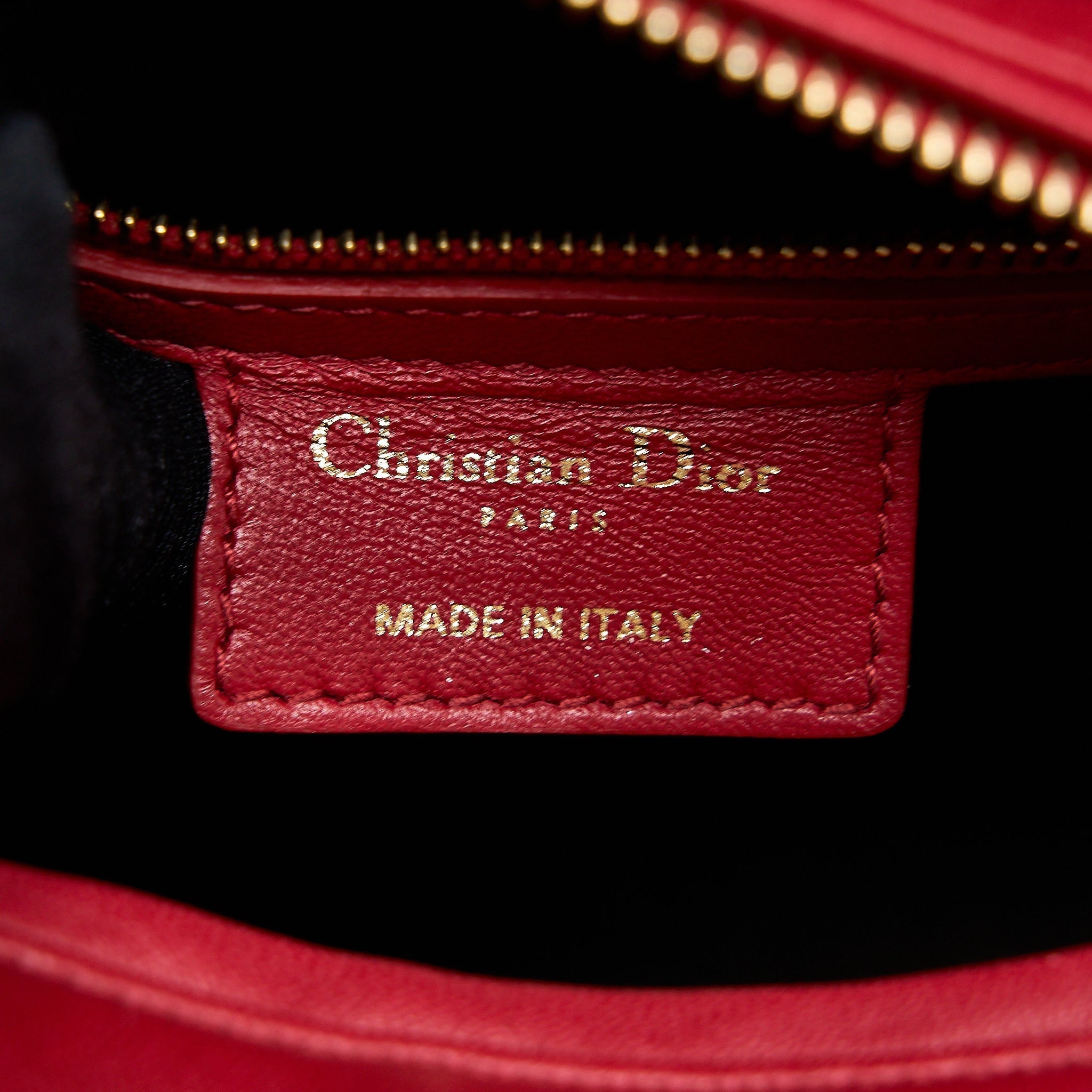 DIOR MEDIUM LADY DIOR LAMBSKIN RED GHW