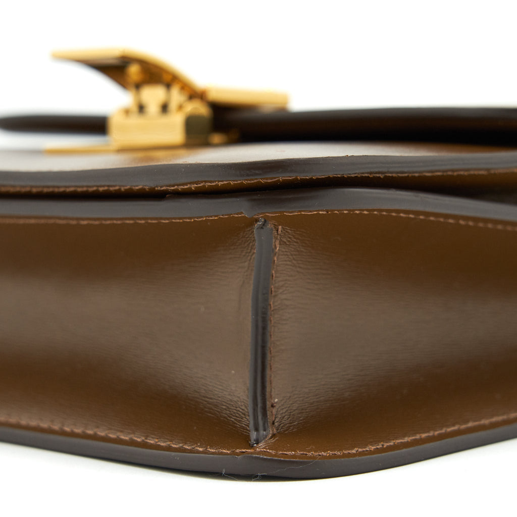 CELINE TEEN CLASSIC BOX BAG CALFSKIN CAMEL GHW