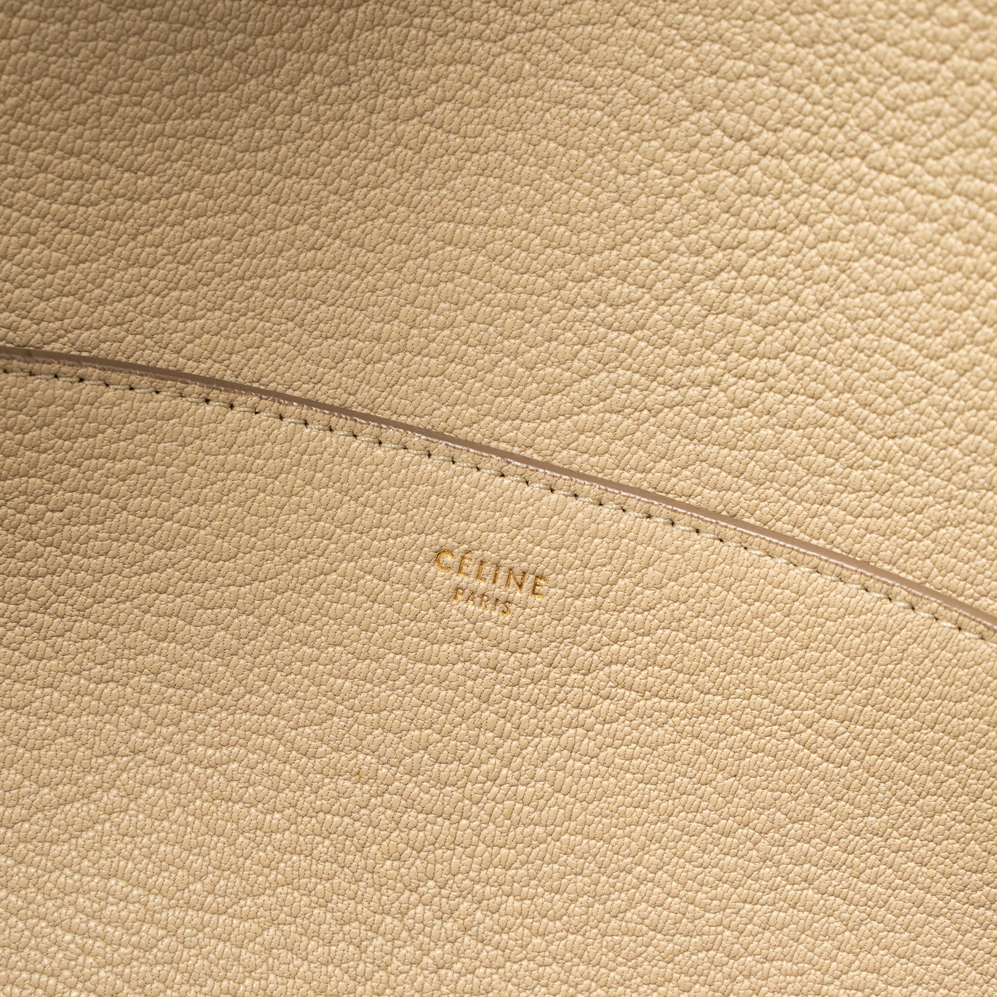 CELINE SANGLE BUCKET BAG CALFSKIN BEIGE GHW