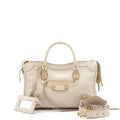 BALENCIAGA MINI CITY BAG BEIGE GHW