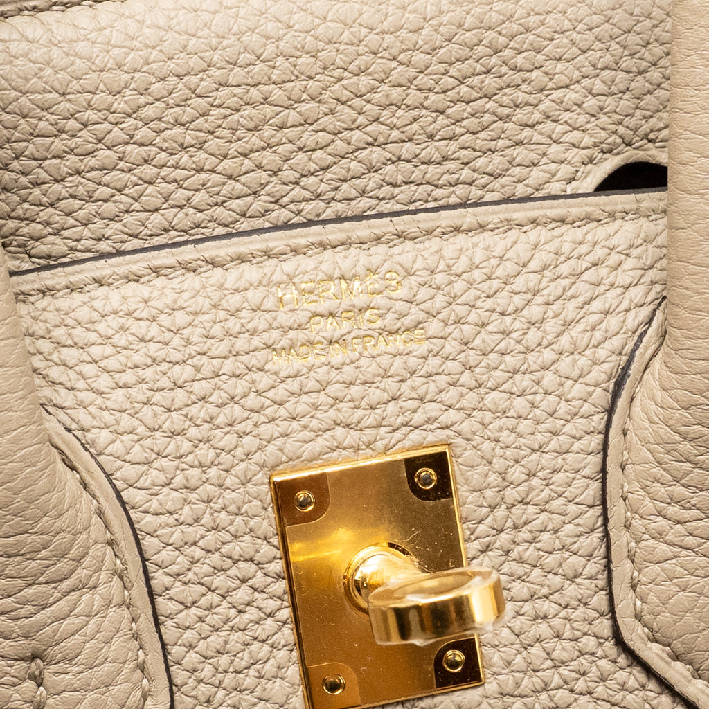 Hermes Birkin 25 togo gris tourterelle GHW