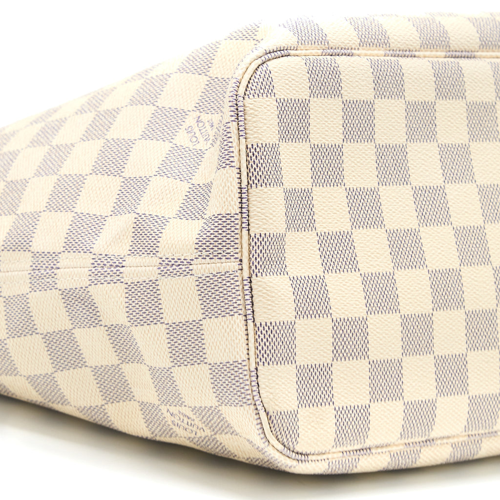 LOUIS VUITTON NEVERFULL MM DAMIER AZUR CANVAS GHW