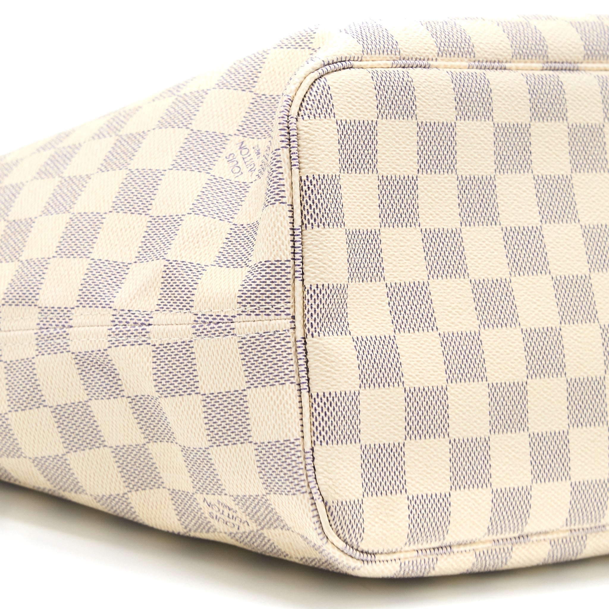 LOUIS VUITTON NEVERFULL MM DAMIER AZUR CANVAS GHW