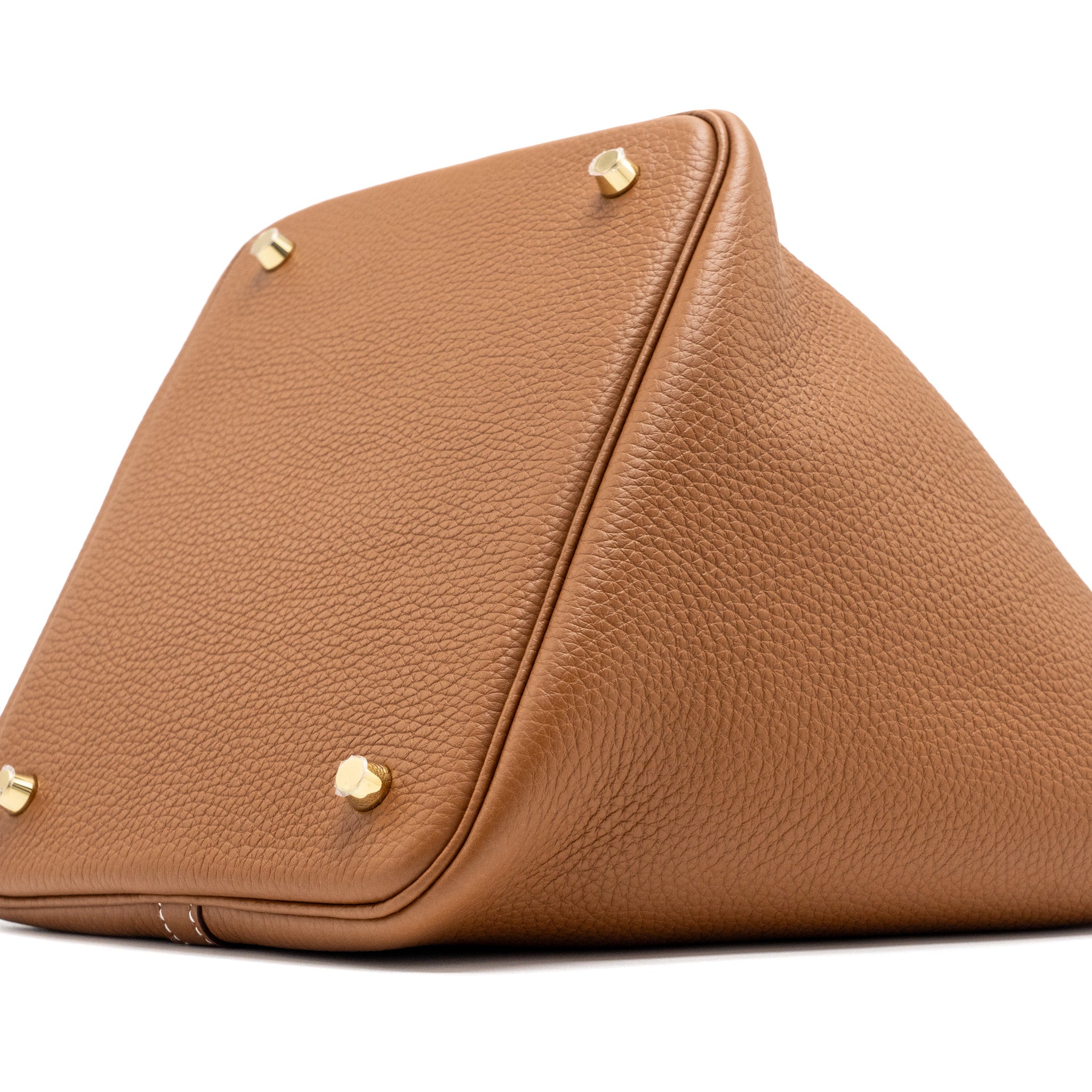 HERMES PICOTIN 22 LOCK BAG CLEMENCE GOLD WITH GHW