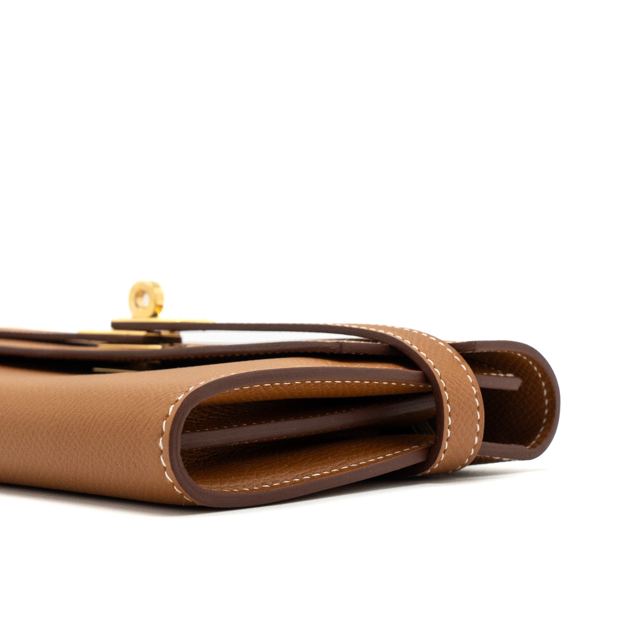 HERMES KELLY LONG WALLET EPSOM GOLD GHW