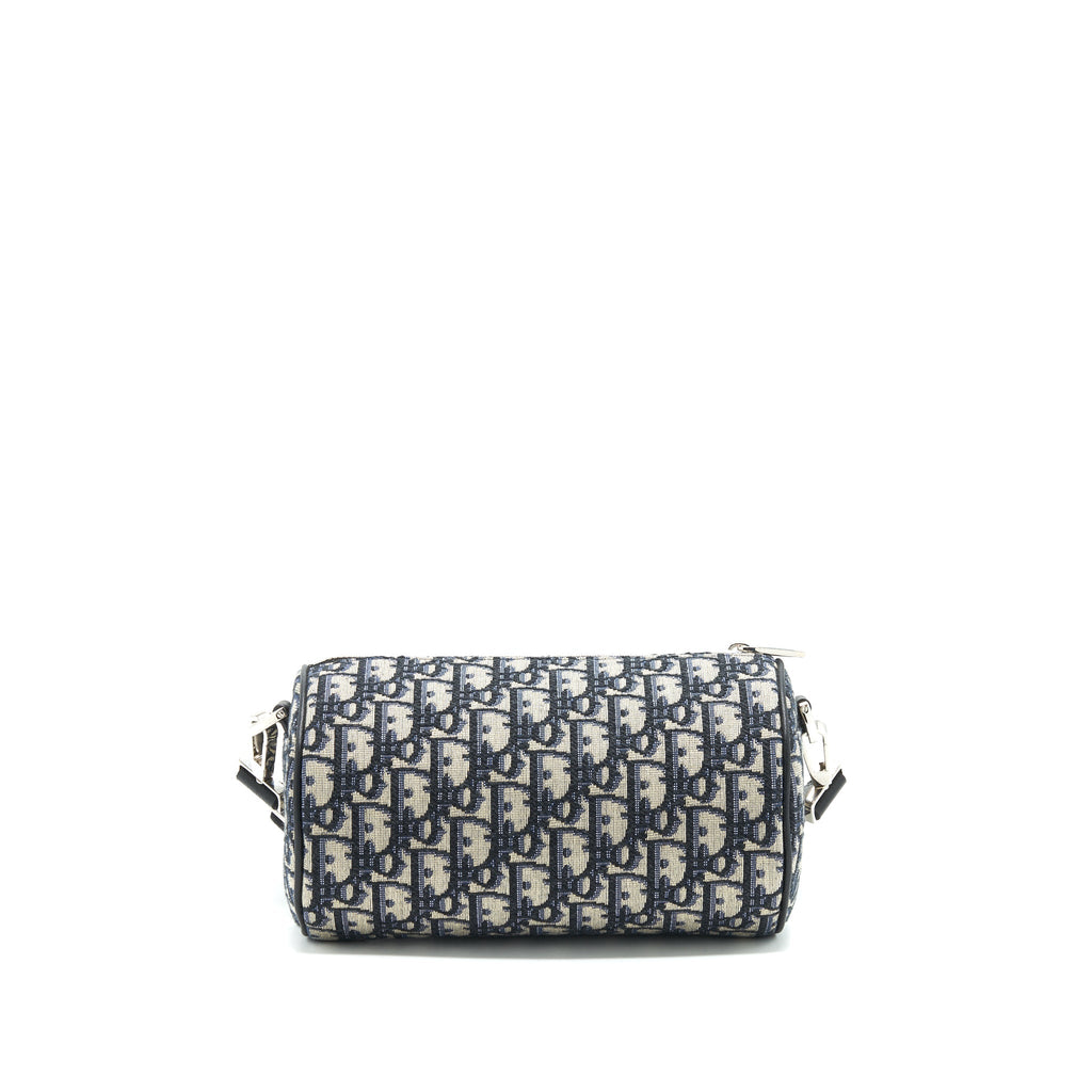 DIOR BLUE OBLIQUE MESSENGER ROLLER BAG
