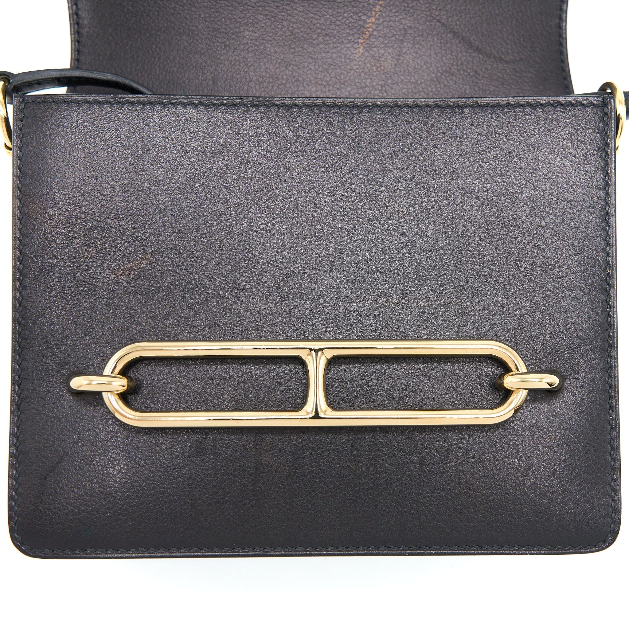 HERMES MINI ROULIS EVERGRAIN BLACK GHW