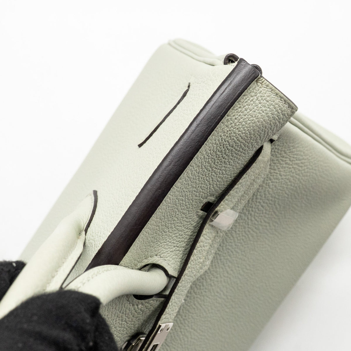 Hermes Birkin 25 togo gris neve SHW