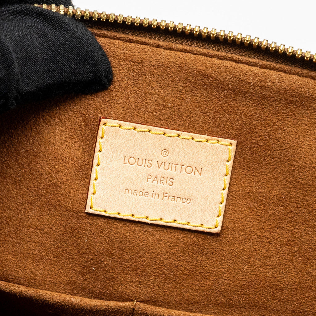LOUIS VUITTON PALLAS TOTE BAG MONOGRAM CANVAS BROWN GHW