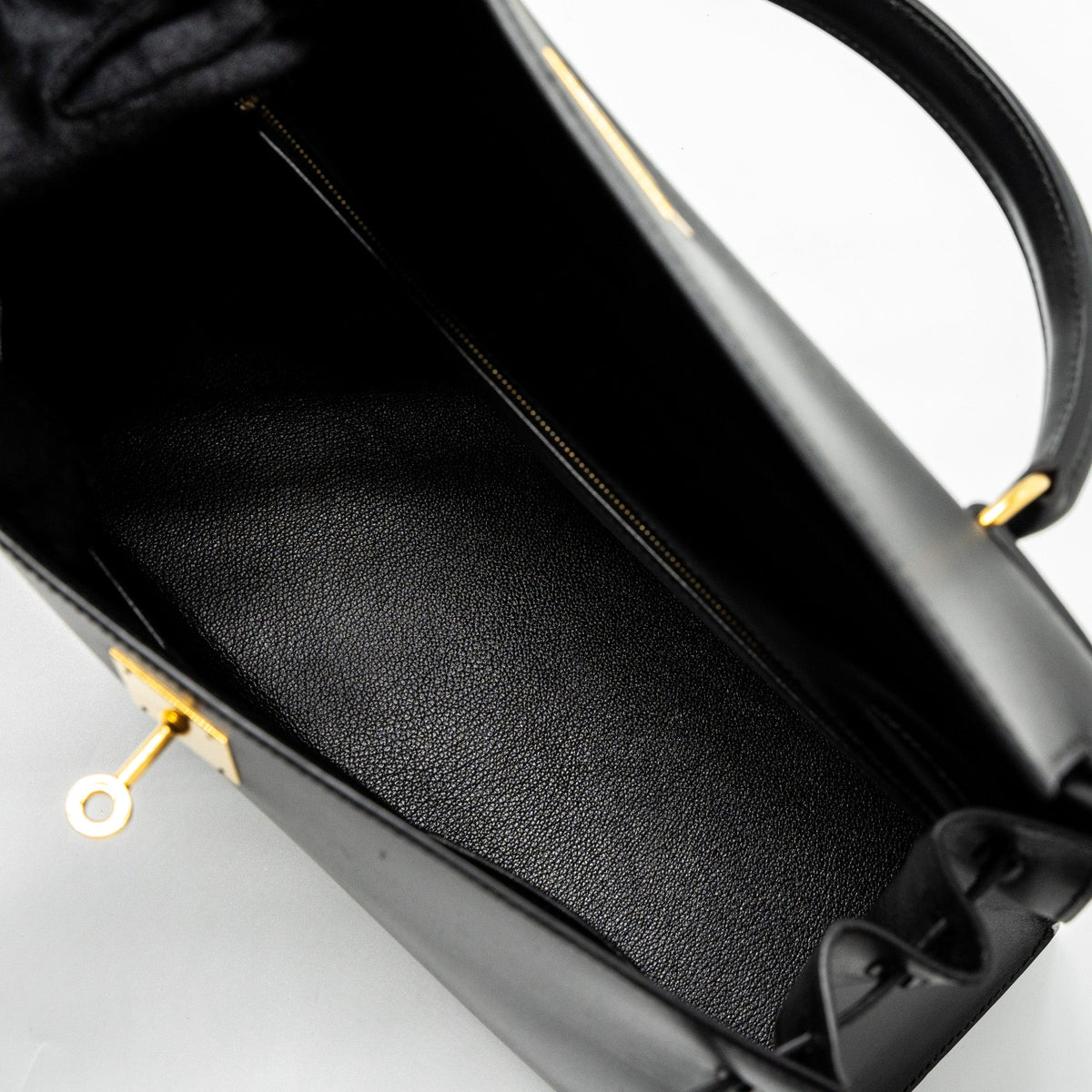 Hermes Kelly 32 Box Black GHW