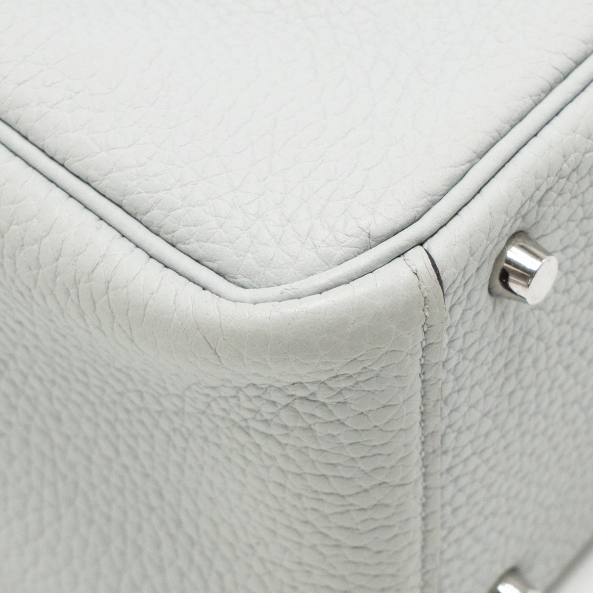 Hermes Mini Lindy Clemence blue pale SHW