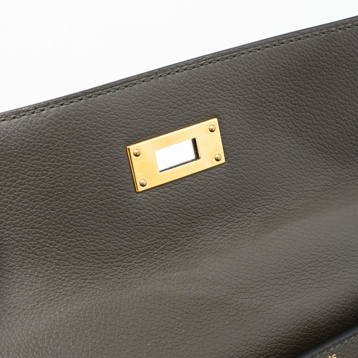 Hermes kelly 28 evercolor vert de gris GHW