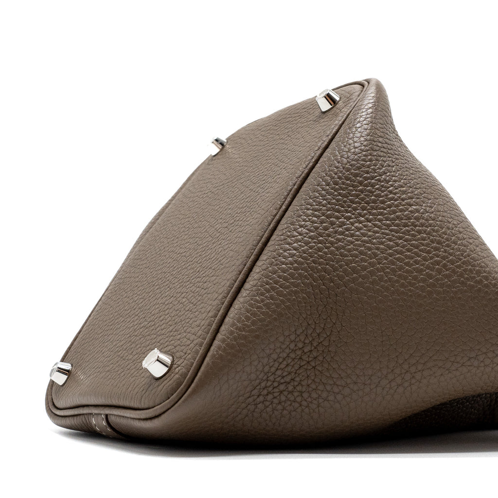 Hermes Picotin 18 Lock Bag Clemence Etoupe SHW
