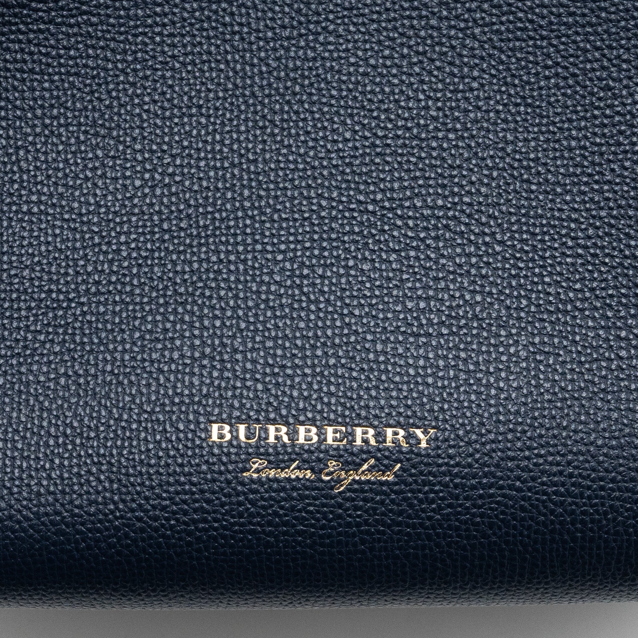 BURBERRY HOUSE CHECK BANNER TOTE BAG CALFSKIN NAVY/MULTICOLOURED GHW